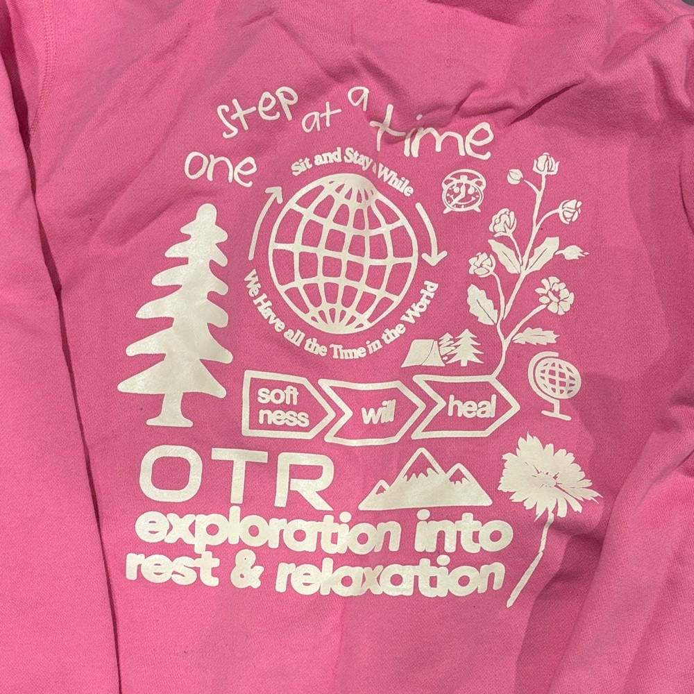 Okay to Rest Pink Hoodie Small - Picture 4 of 4